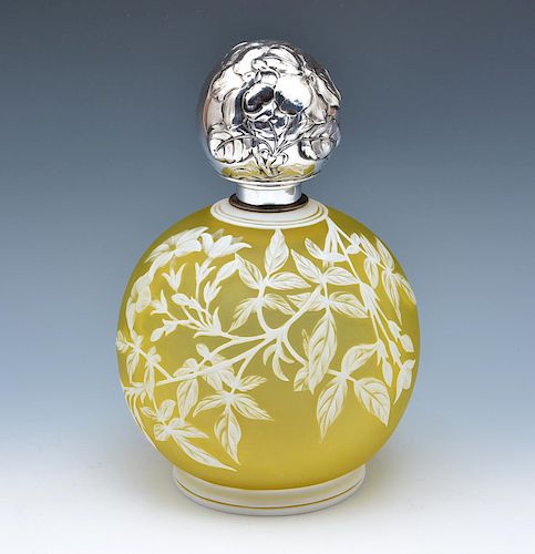 THOMAS WEBB CAMEO GLASS CITRON 381e55