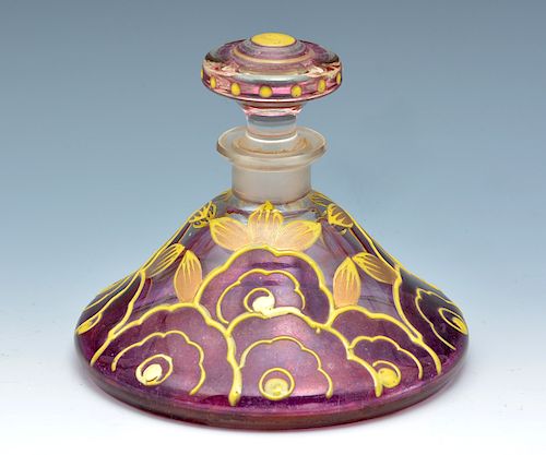 BOHEMIAN CZECH ENAMEL DECORATED PERFUME