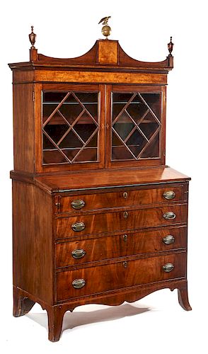 FEDERAL MAHOGANY SECRETARY BOOKCASEFederal 381e7d