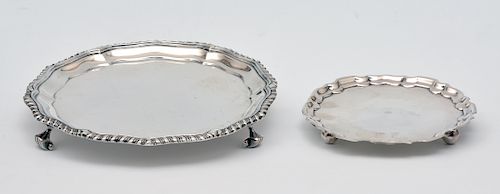 TWO ENGLISH STERLING SILVER FOOTED 381e9f