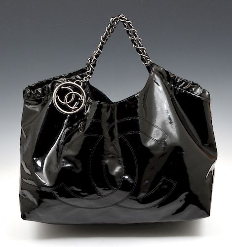 CHANEL COCO CABAS XL BLACK VINYL