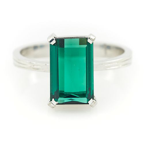 18K WHITE GOLD TOURMALINE RING 18k 381ee4