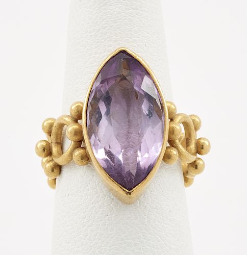 22K GOLD AMETHYST RING22k Gold 381eeb