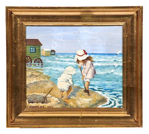 P. VENDELBY, DIGGING FOR CLAMS,