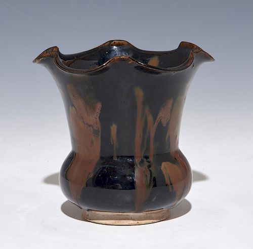 RUSSET SPLASHED BLACK GLAZED CHIA DOU 381f76