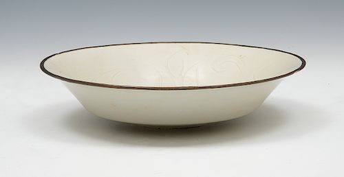 CARVED TING WARE 'LOTUS' DISHCarved