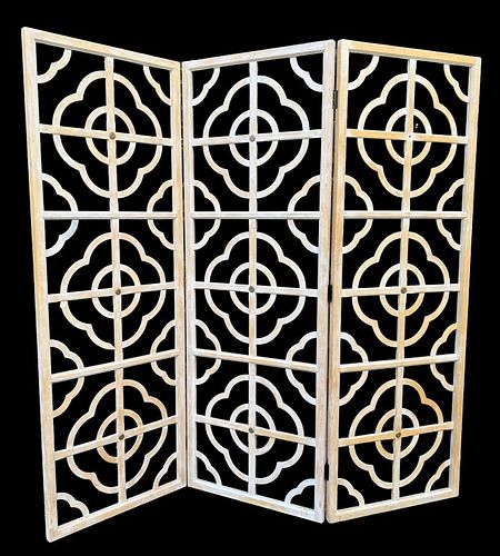 MODERN PINE THREE PANEL DECORATIVE 38202c