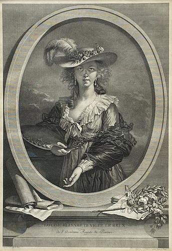 ENGRAVING OF ELIZABETH VIGEE LEBRUNrestrike 38204e