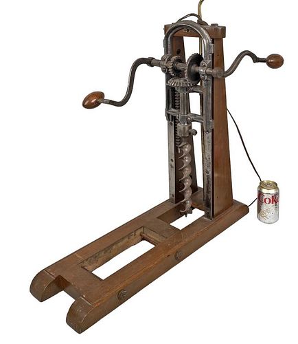 VINTAGE DRILL PRESS AS LAMPwith 382061