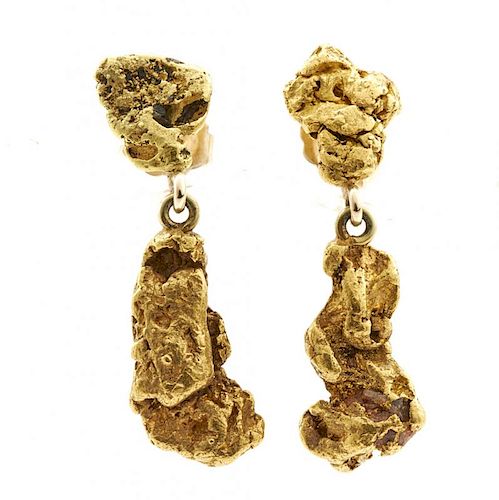 NATURAL GOLD NUGGET EARRINGSNatural 3820c6