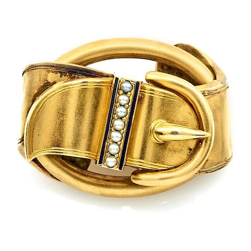 18K YELLOW GOLD VICTORIAN BUCKLE 3820c8