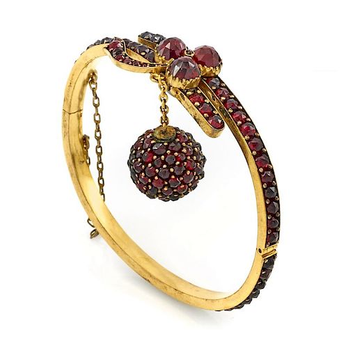 VICTORIAN GILT AND BOHEMIAN GARNET 3820cf