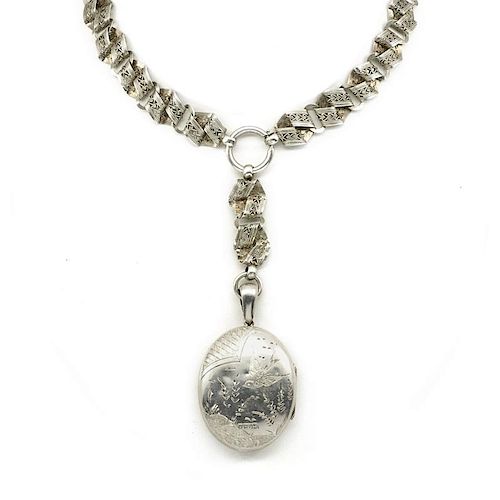 STERLING SILVER VICTORIAN ENGRAVED 3820e2