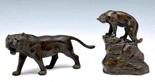 GROUPING OF TWO BRONZES.Grouping