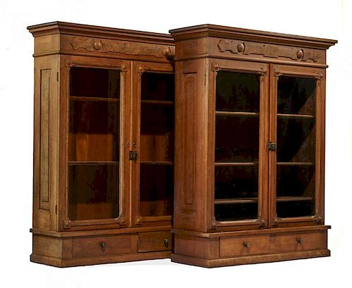 PAIR AMERICAN VICTORIAN WALNUT