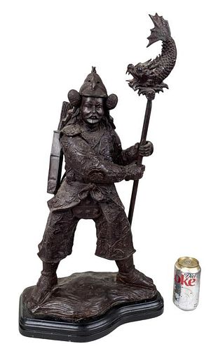 JAPANESE WARRIOR BRONZE SCULPTURESamurai