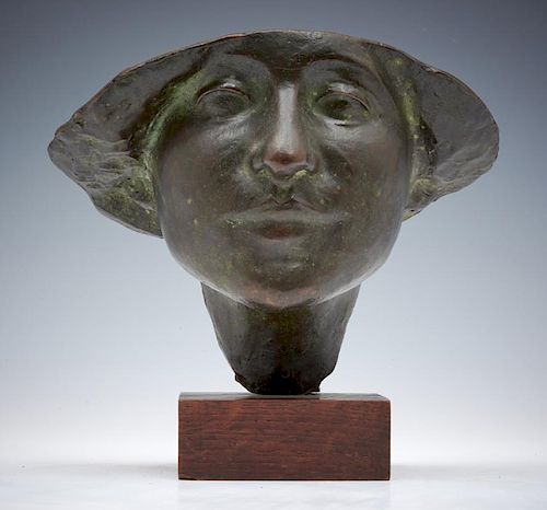 BRONZE FACE OF A WOMAN ANONYMOUSBronze 38214f