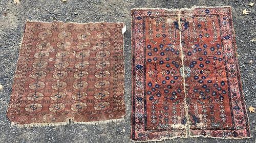 TWO ESTATE ORIENTAL RUGS-TURKOMAN