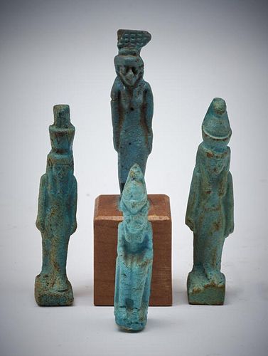 GROUPING OF FOUR EGYPTIAN BLUE 382194