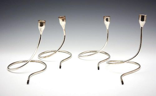 FOUR TOWLE MID CENTURY STERLING ASYMMETRICAL