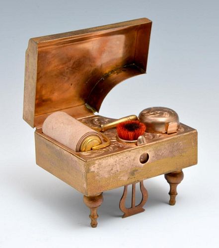 PIANO SHAPED BOX WITH SET OF WRITING