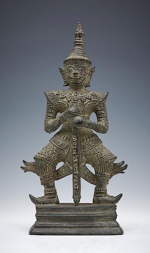 THAI BRONZE HANUMAN FIGUREThai 38228d