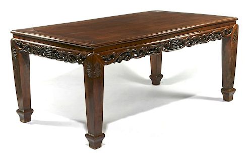 CHINESE ROSEWOOD DINING TABLE WITH 3822cc