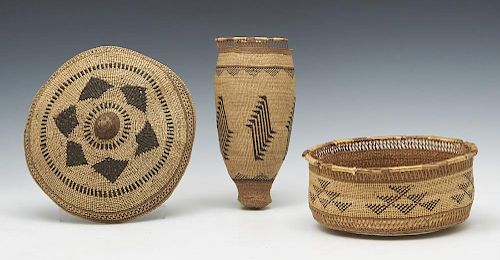2 NATIVE AMERICAN BASKETS AND 1 382315