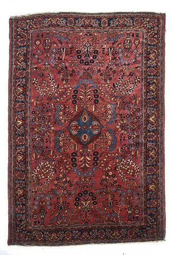 PERSIAN SAROUK RUG, 6'9" X 4'7"Persian