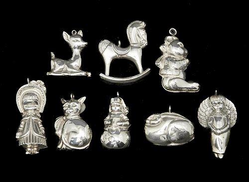 8 STERLING ORNAMENTS8 Sterling ornaments,