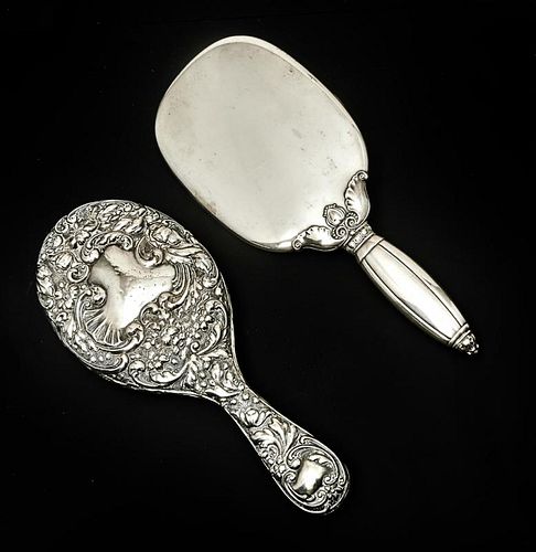 2 STERLING HAND MIRRORS2 Sterling 38235b