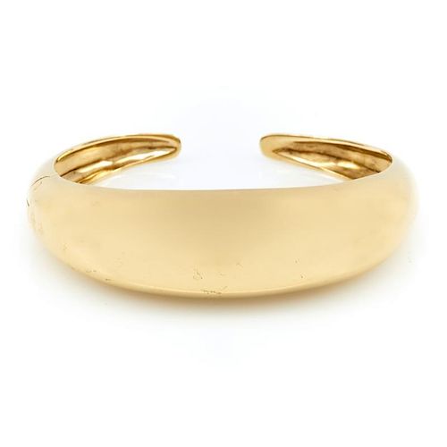 14K YELLOW GOLD CUFF BRACELET.14k