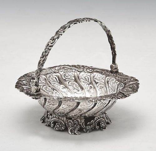 FRENCH SILVER REPOUSSE AND PIERCED
