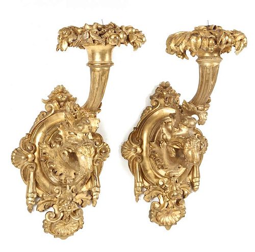 PAIR 19TH CONTINENTAL GILTWOOD 3823d9