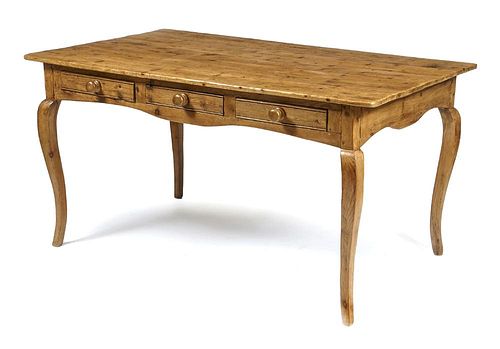 19TH C CONTINENTAL PINE TABLE WITH 3823e0