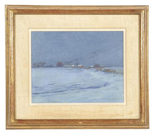 ALBERT PRENTICE BUTTON SNOW SCENE  3823e2