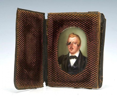 19TH C FRENCH MINIATURE PORTRAIT 3823fe