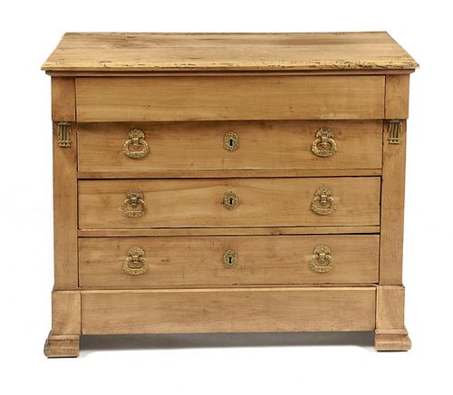 19TH C FRENCH EMPIRE CHEST OF DRAWERS19th