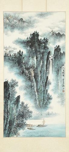 CHINESE PAINTING FIGURES ON FISHING 382452