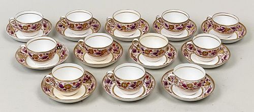 TWELVE SPODE 889 PORCELAIN CUPS