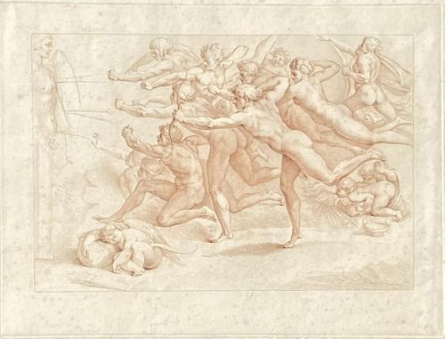 AFTER MICHELANGELO, AQUATINT WITH