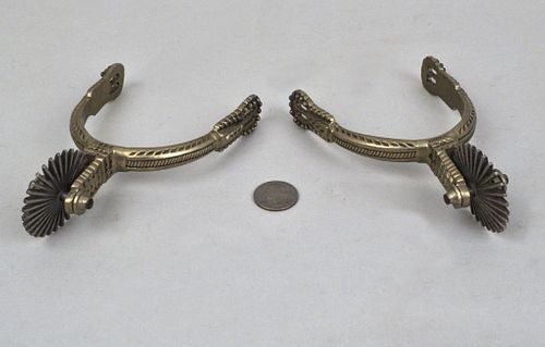 PAIR BRASS GAUCHO STYLE SPURSwith 3824c8