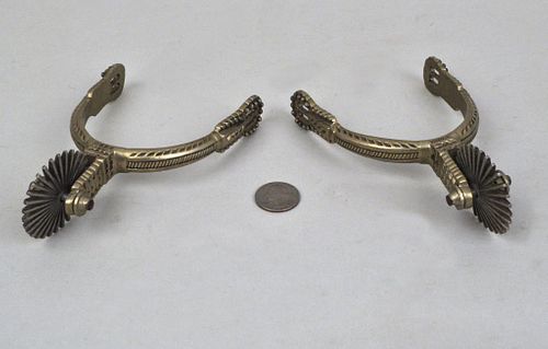 PAIR BRASS GAUCHO STYLE SPURSwith