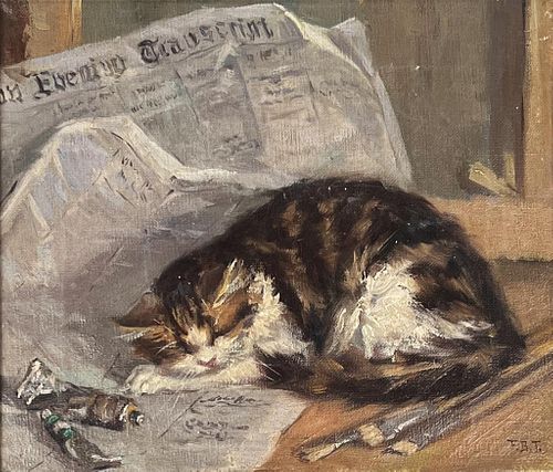 TOWNSEND O C STILL LIFE CAT PAINTINGFrances 38250e