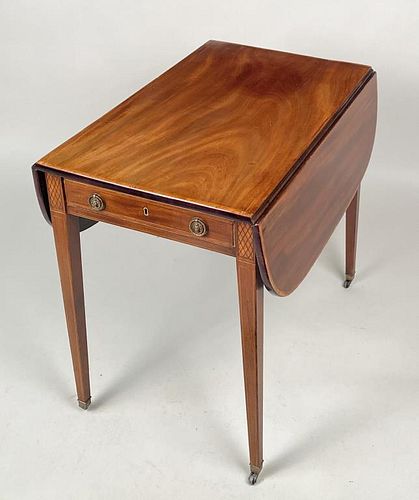 LATE GEORGE III MAHOGANY PEMBROKE