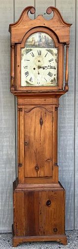 COUNTRY PINE TALL CASE CLOCKwith 3825b4