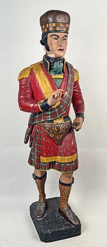 CARVED/PAINTED WOOD SCOTSMAN TOBACCO