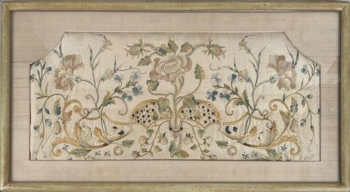 EUROPEAN FLORAL EMBROIDERY PANELmatted 3825c9