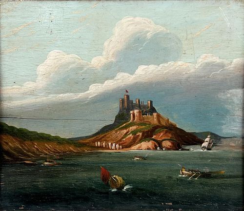 DURHAM BAMBOROUGH CASTLE O B PAINTING Bamburgh  3825eb