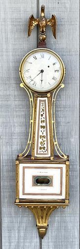 FEDERAL GILT MAHOGANY BANJO CLOCK  38260e